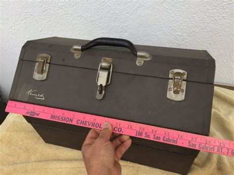 vintage metal machinist tool box|vintage cantilever tool box.